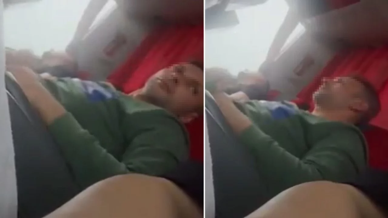 Yolcu otobüsünde mide bulandıran görüntü
