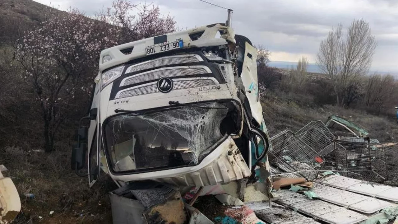 Kontrolden &ccedil;ıkan kamyonet devrildi: 1 yaralı