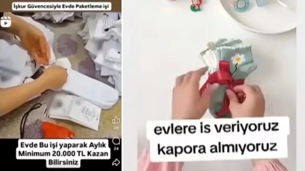 Y&uuml;zlerce kişiye aynı tuzak: &Ccedil;orap paketleme ilanıyla dolandırıcılık!