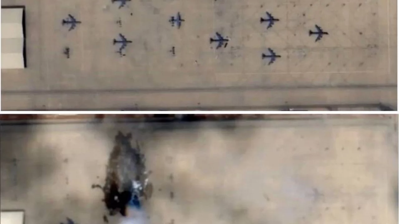 İran'ın Prens Sultan Üssü saldırısında vurulan E-3 Sentry'nin görüntüleri yayımlandı