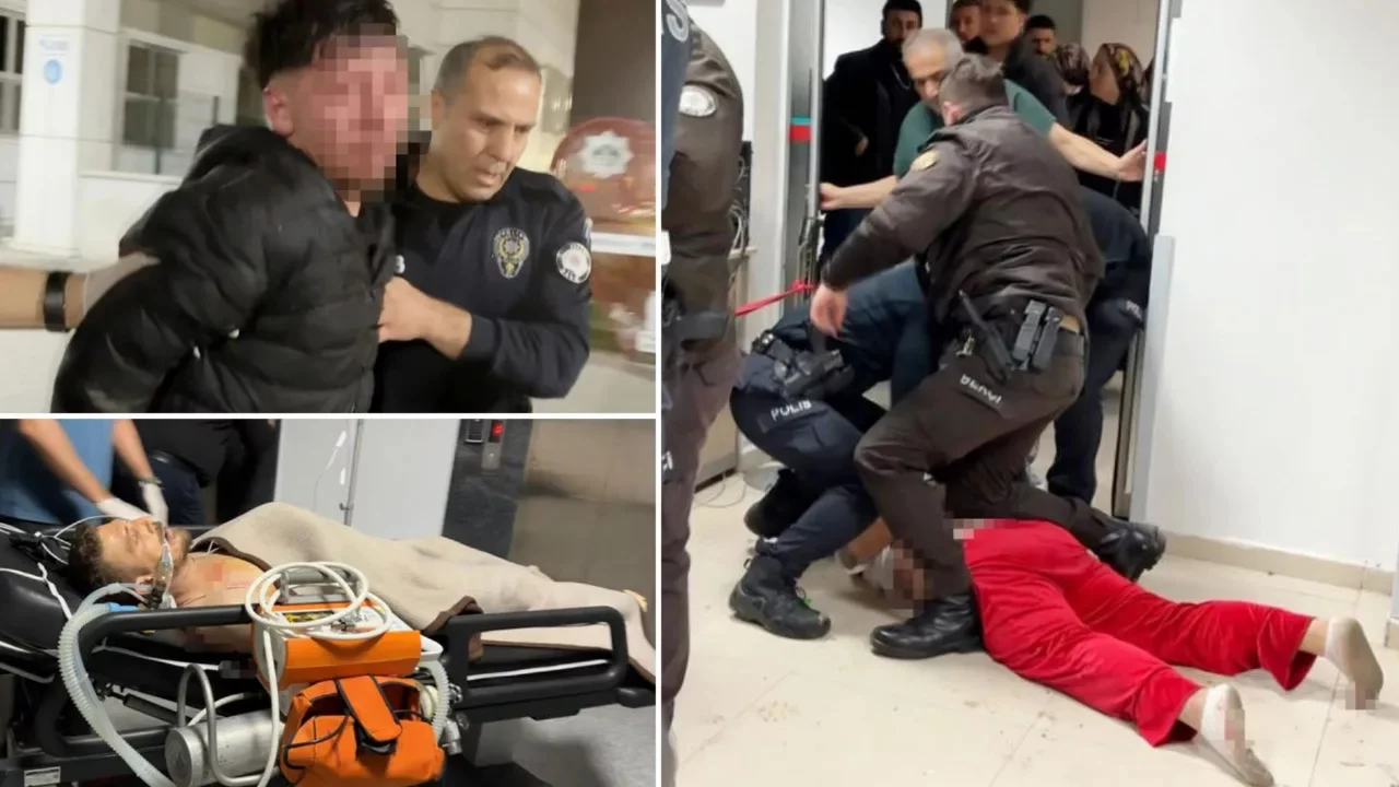 Yasak ilişki hastanede bitti! Oğlunu zapt edemeyen kadın polisi tokatladı