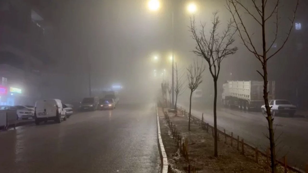 Besni'de sağanak ve sis etkili oldu