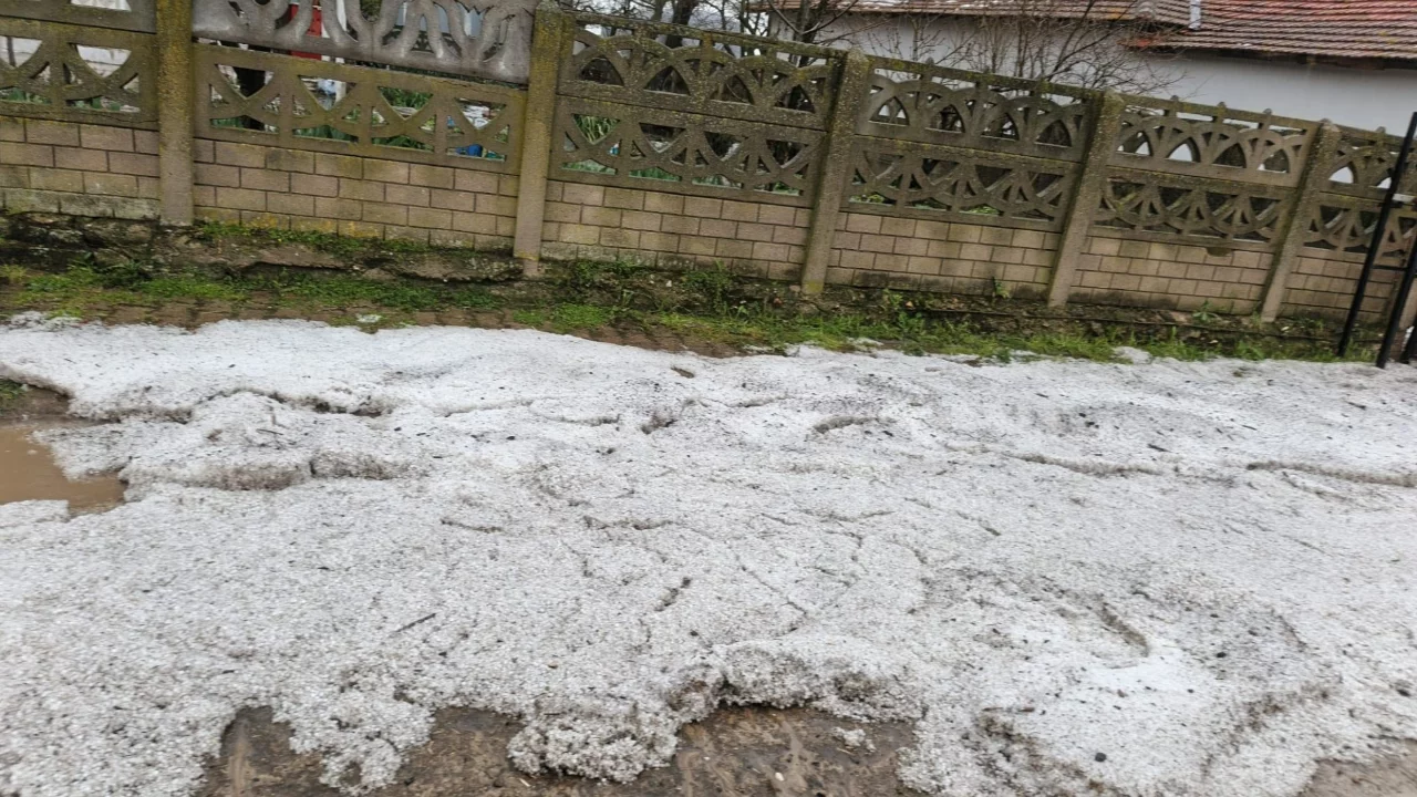 Tekirdağ'da dolu yağışı