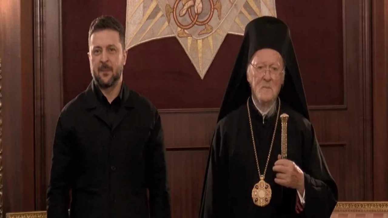Ukrayna Devlet Başkanı Zelenskiy, Fener Rum Patriği Bartholomeos ile g&ouml;r&uuml;şt&uuml;