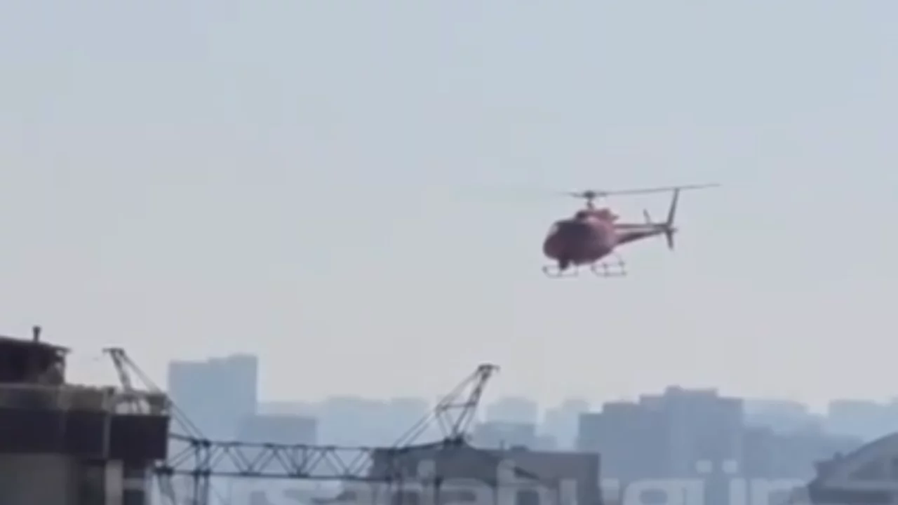 Sesini duyan balkona koştu! Bursa semalarındaki kırmızı helikopterin sırrı çözüldü