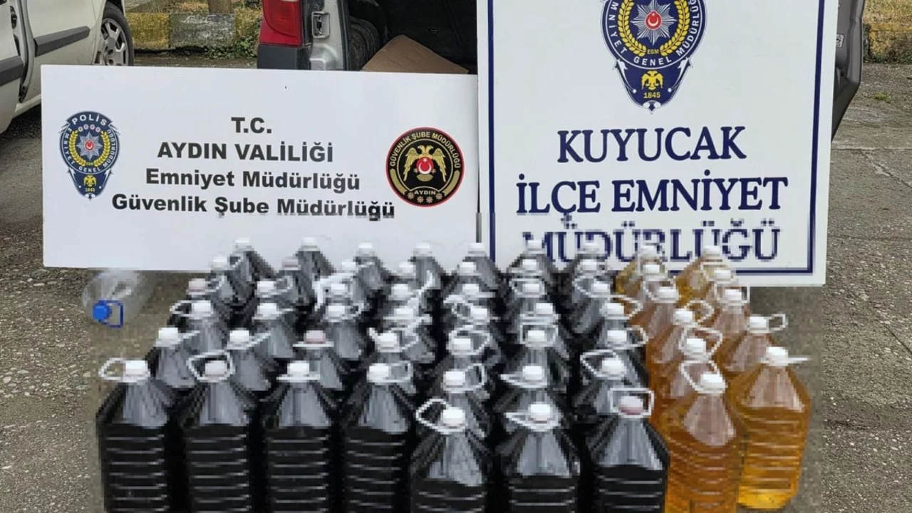 Aydın'da sahte i&ccedil;ki operasyonu: 3 g&ouml;zaltı