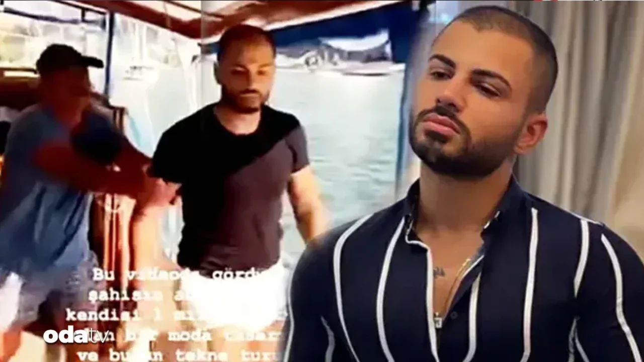 Modacı Tolga Çam tekne tatilinde kavga etti