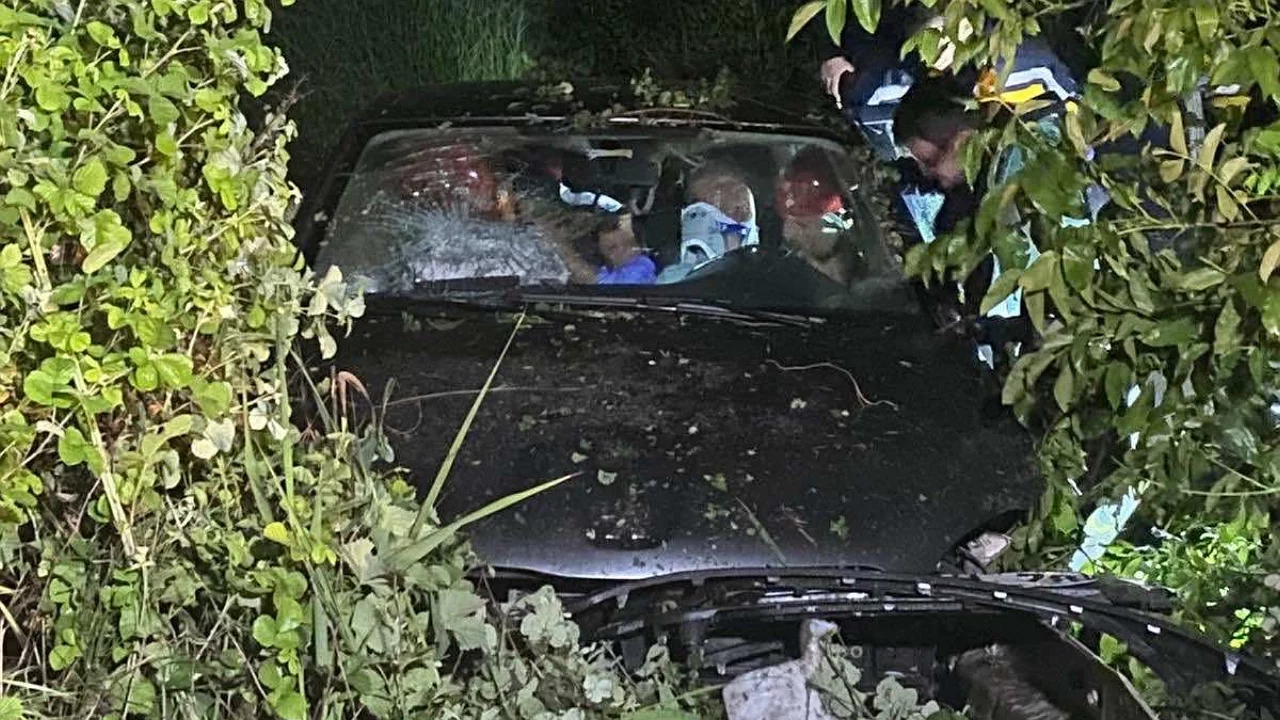 Bursa'da tarlaya uçan otomobilde çok sayıda yaralı!