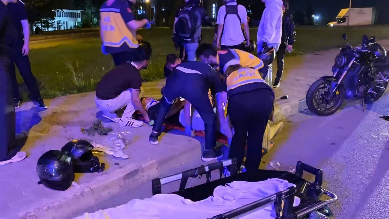 Bursa'da zincirleme motosiklet kazası! Yaralılar var...