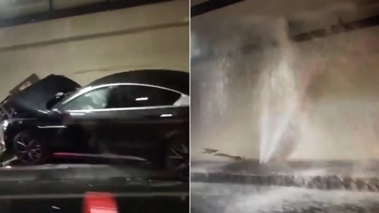 İstanbul'u fel&ccedil; eden kaza! Avrasya T&uuml;neli'ni su bastı, trafik durdu