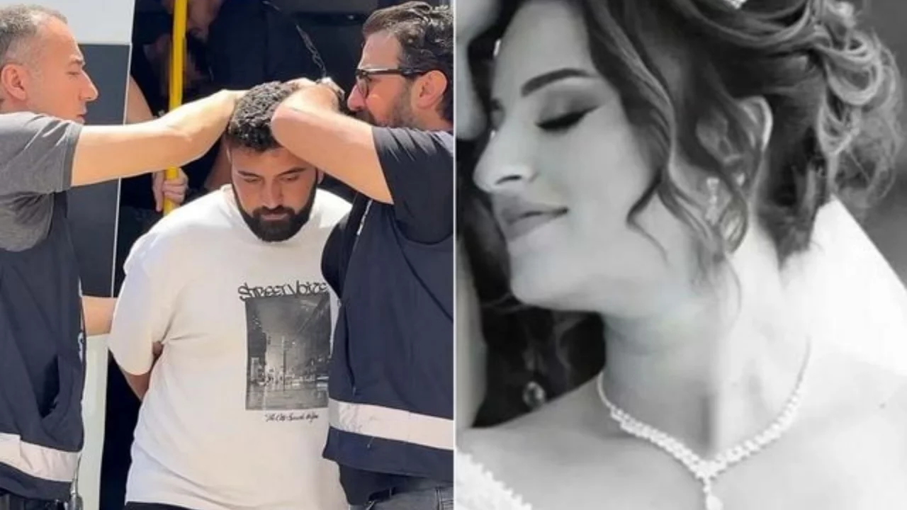 Hamile eşini &ouml;ld&uuml;ren caniye &ccedil;ıldırtan uğurlama! Bir de tebess&uuml;m etti