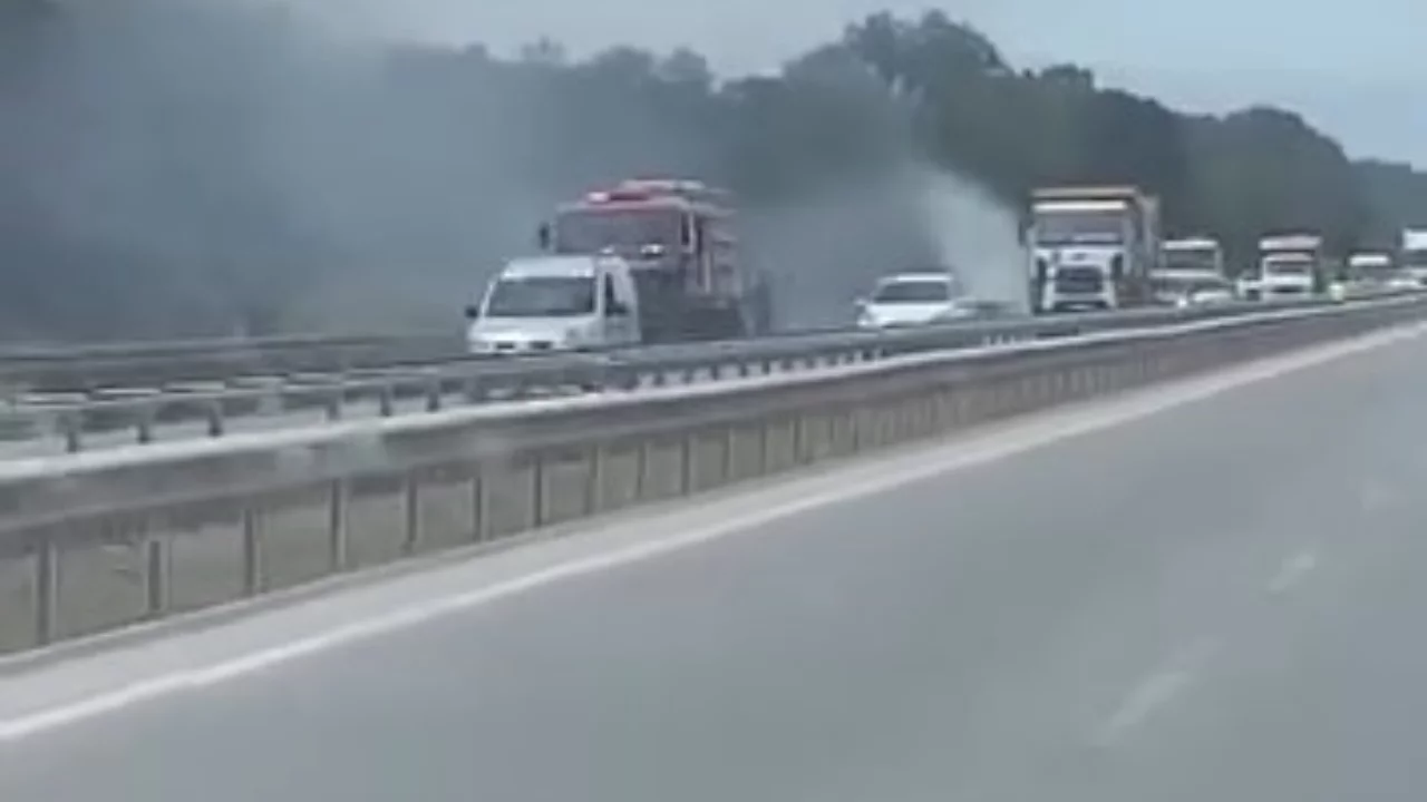 Bursa-İzmir kara yolunda korku dolu anlar!