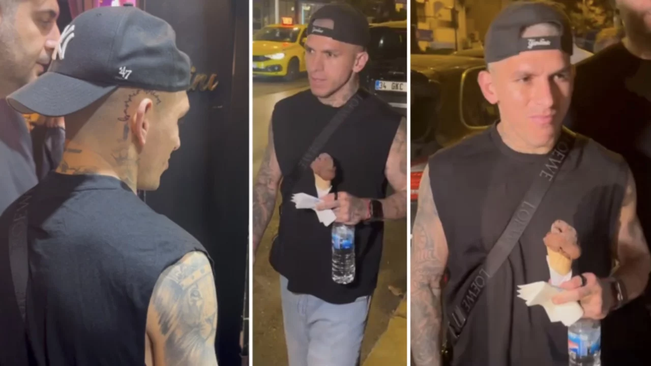 Lucas Torreira'nın sıradan anı gündem oldu! Bebek'te dondurma kuyruğunda görüntülendi