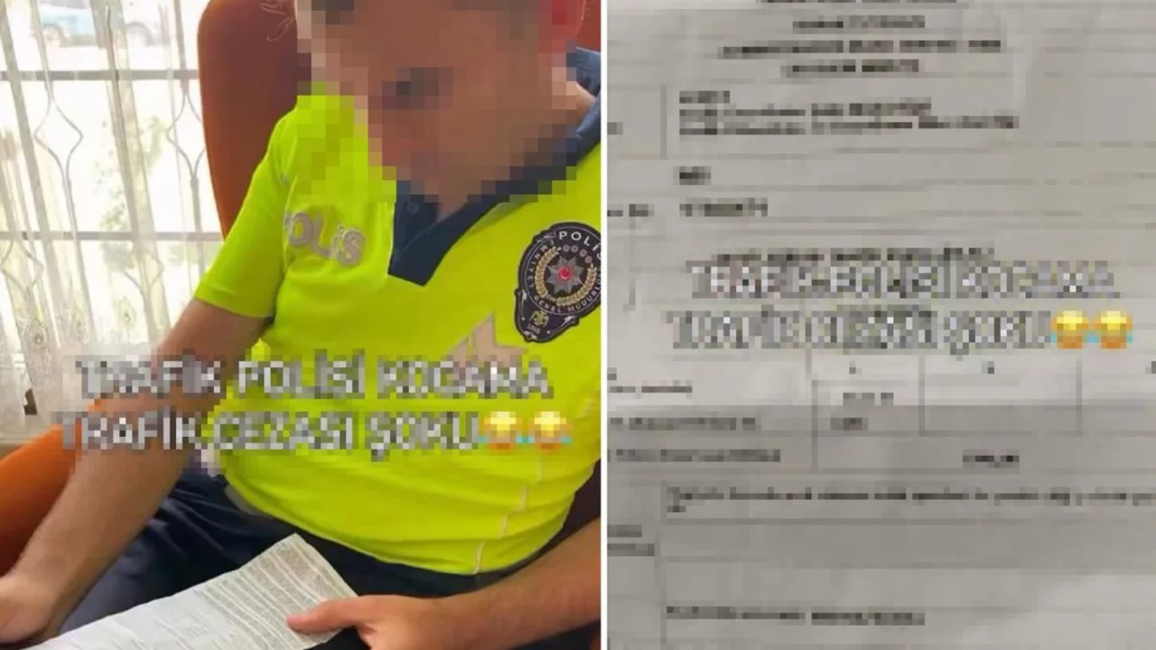 Trafik polisi, eşinin yediği cezayı g&ouml;r&uuml;nce şoke oldu!