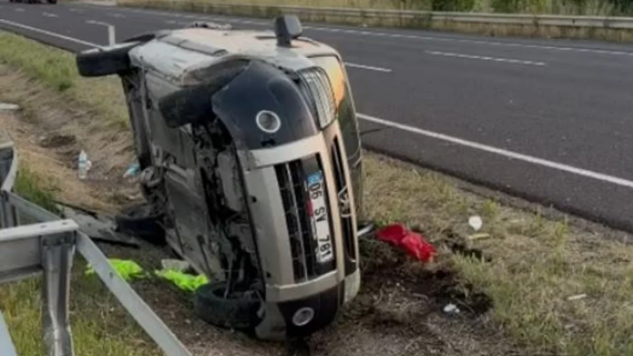Polatlı'da takla atan otomobilde can pazarı: Yaralılardan birinin durumu ağır