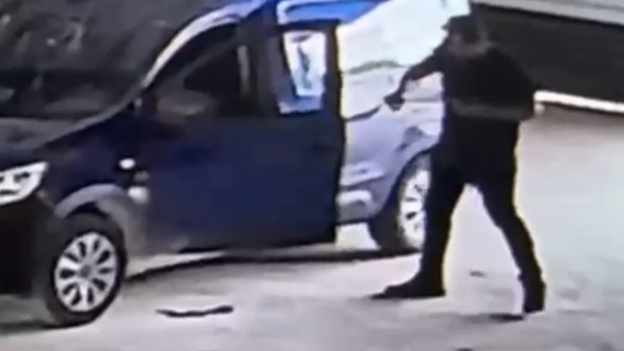 Hafif ticari araçta yılan paniği: Sürücü aracı açınca gözlerine inanamadı