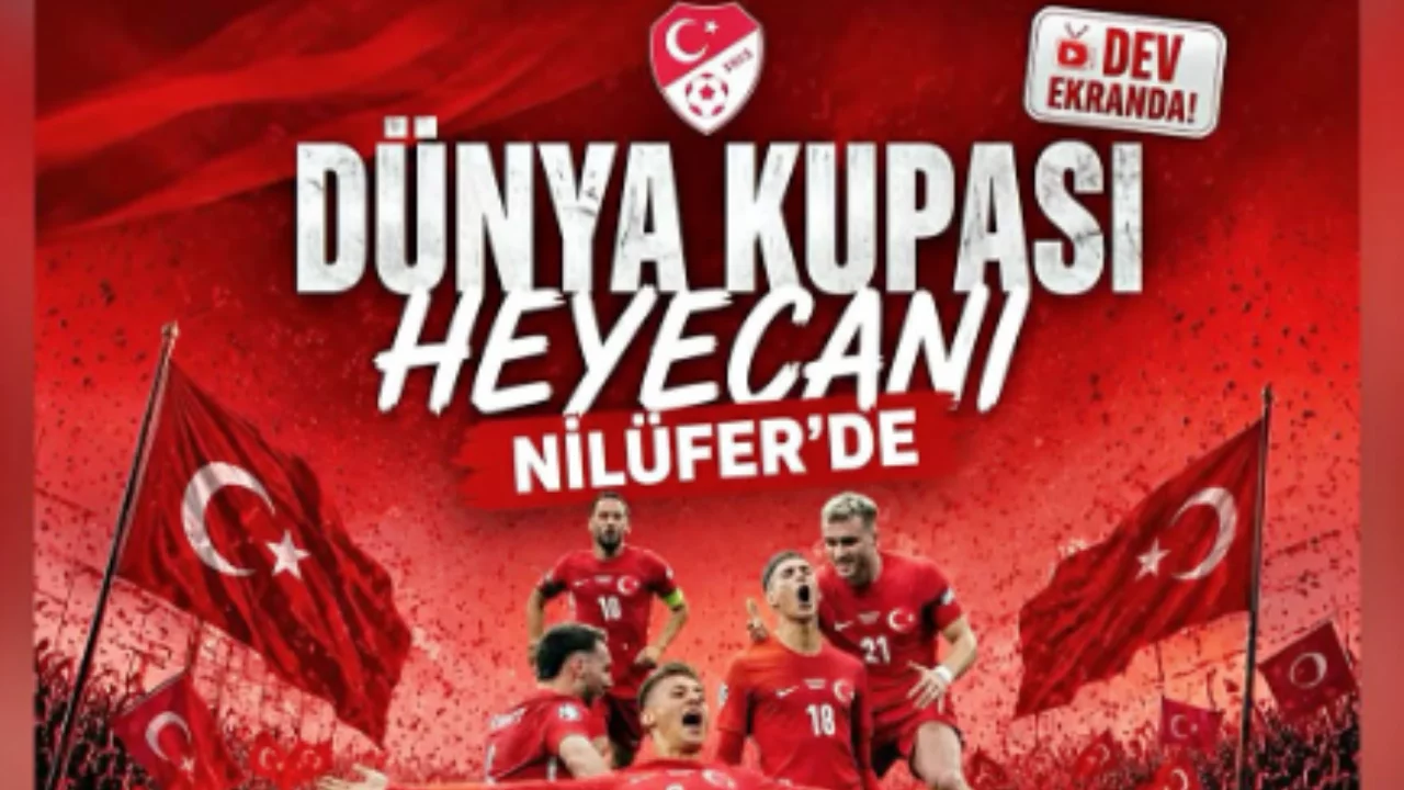 Nilüfer'de dev ekranda Dünya Kupası coşkusu: Türkiye-Paraguay maçı meydanda canlı yayınlanacak