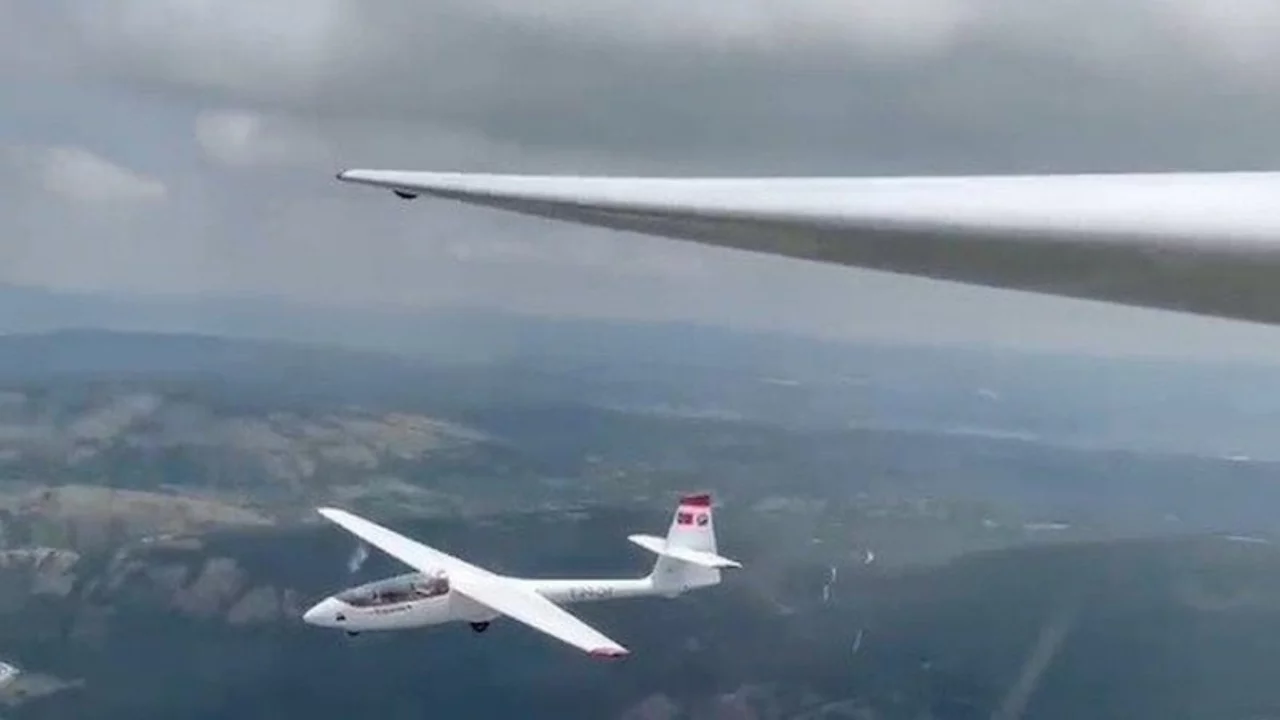 Eskişehir'de g&ouml;ky&uuml;z&uuml;nde sıra dışı evlilik teklifi