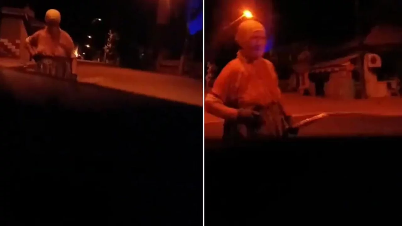 Esrarengiz köyde korku dolu anlar! Bir anda karşılarına çıktı