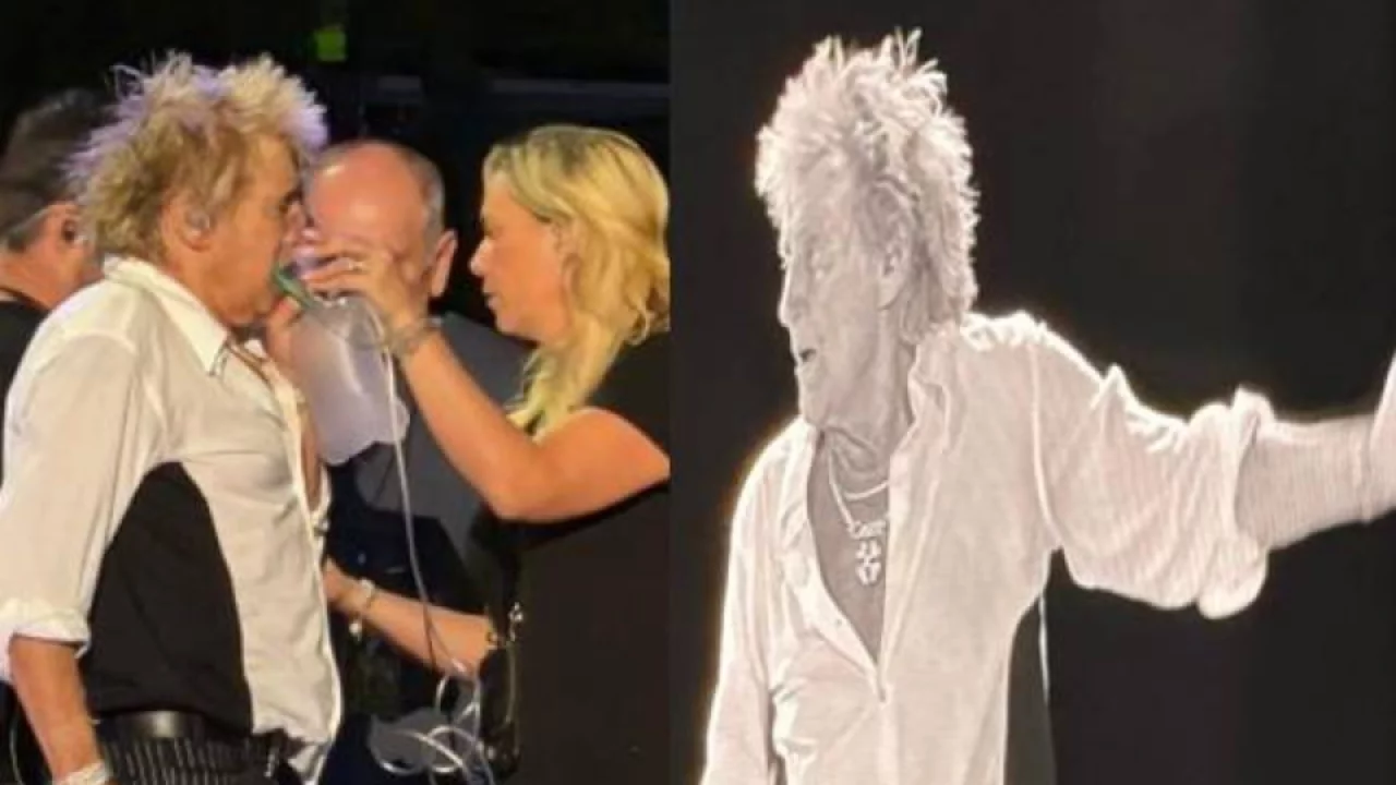 Konser sırasında korku dolu anlar! Rod Stewart için sahneye oksijen desteği getirildi