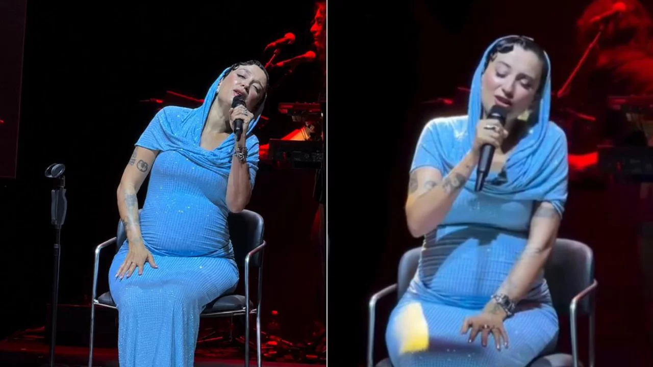 Melike Şahin'den hamilelik döneminde sahne performansı!