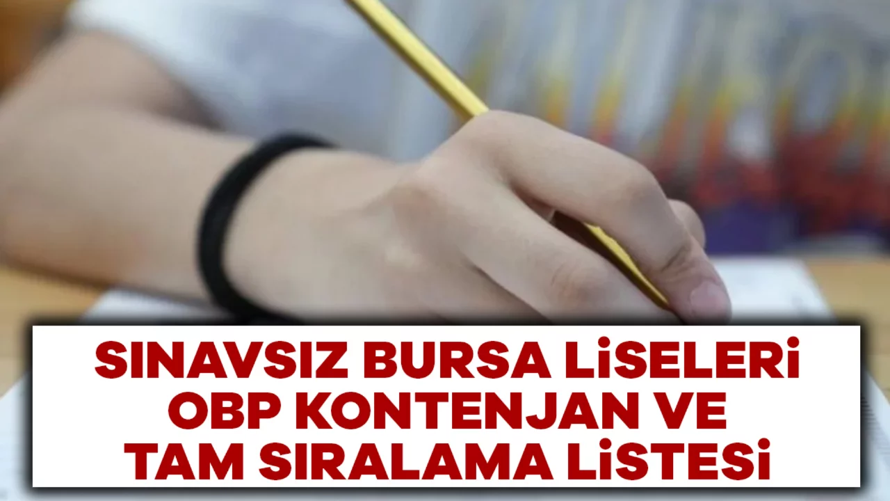 Bursa Yerel Yerleştirme Lise Puanları 2026: Sınavsız Bursa Liseleri OBP Kontenjan ve Tam Sıralama Listesi
