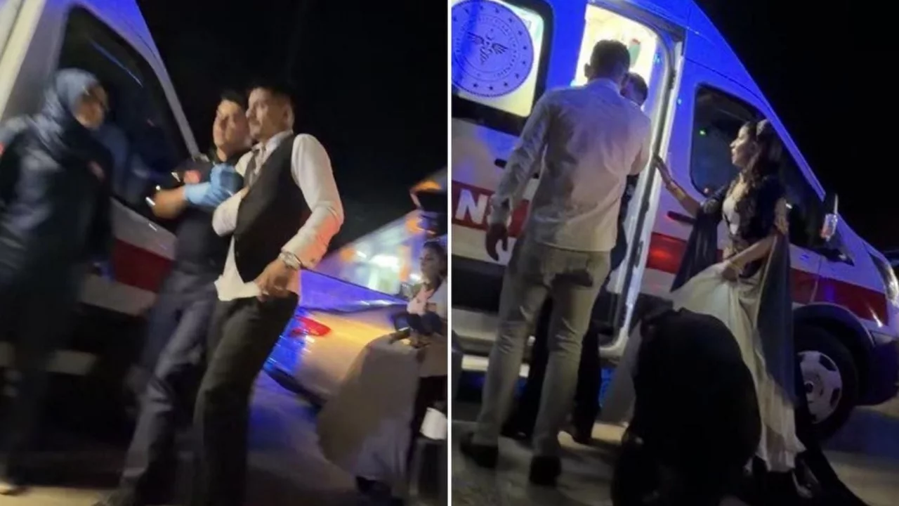 Düğün salonu bir anda savaş alanına döndü! Gelin ve damat hastaneye kaldırıldı