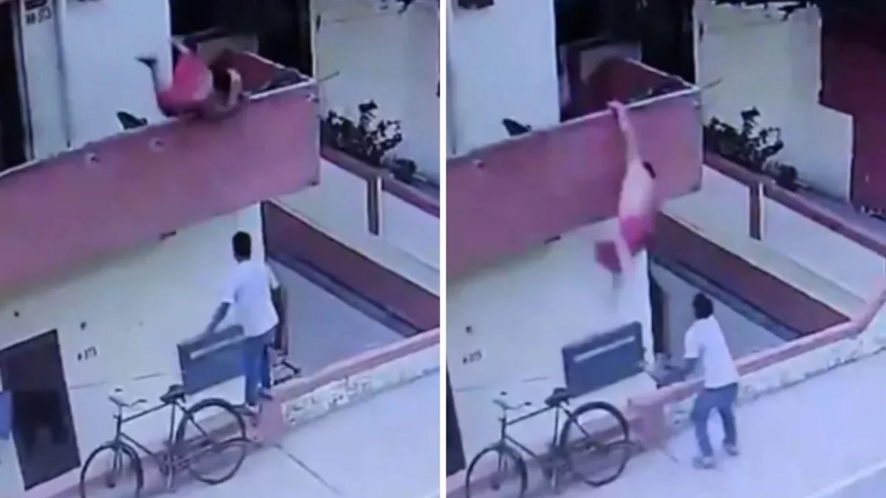 Dondurmacıya uzanayım derken balkondan yere &ccedil;akıldı!