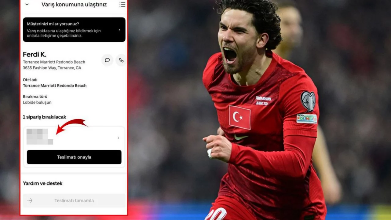 Amerika'daki bir kurye, Ferdi Kadıoğlu'nun otele verdiği siparişi paylaştı!