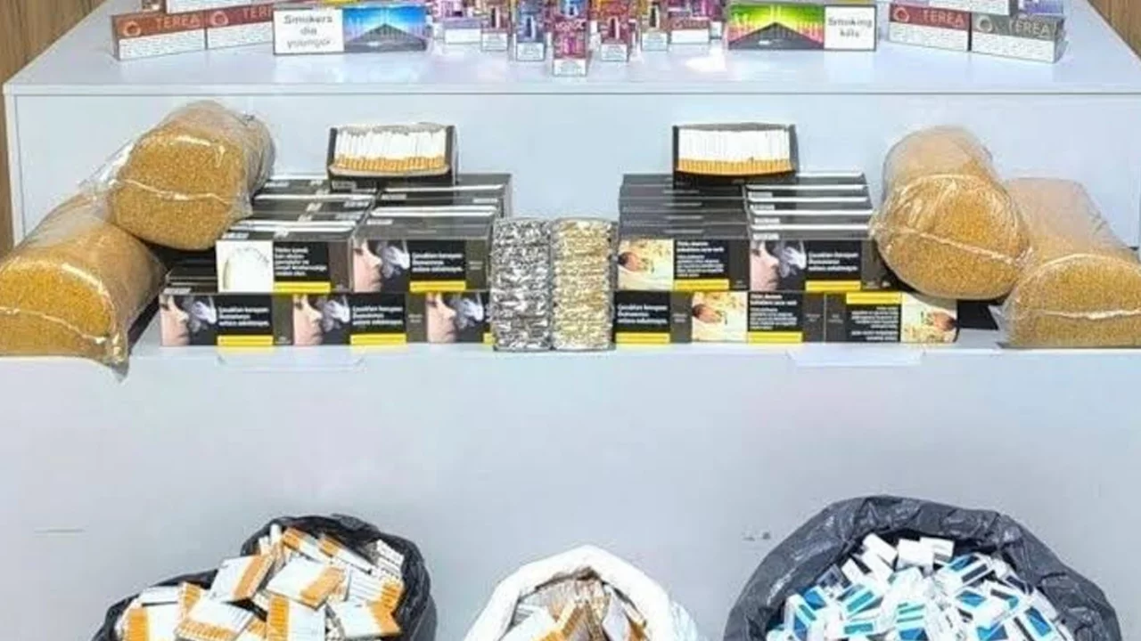 Jandarmadan kaçak tütün operasyonu: 8 bin 720 adet makaron ve 4 kilo bandrolsüz tütün 