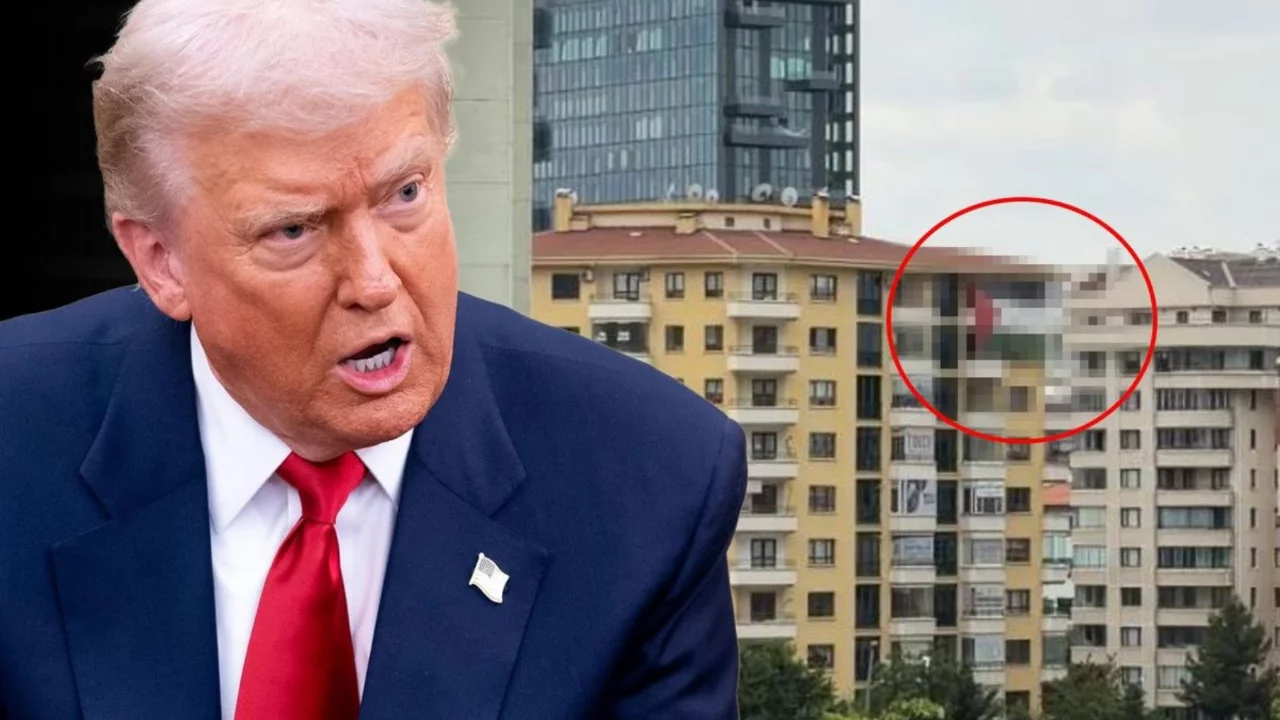 Trump'ın Ankara'da kalacağı otelin karşısına bakın ne astılar!