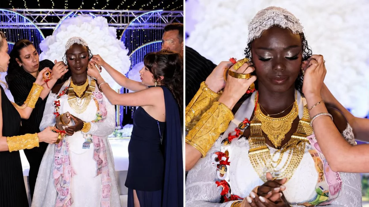 Zehra &Ouml;zdemir'in d&uuml;ğ&uuml;n&uuml;nde altın rekoru! Takıların ağırlığı g&uuml;ndem oldu