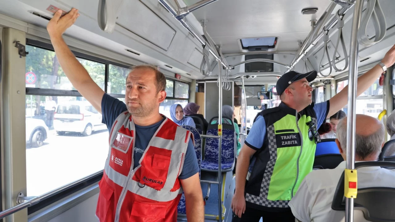 Bursa Büyükşehir'den toplu taşıma araçlarında klima denetimi