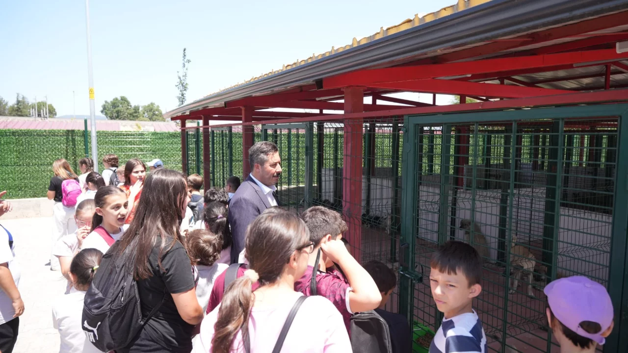 Bursa'da &ccedil;ocuklardan y&uuml;rek ısıtan ziyaret! Can dostlarla buluştular