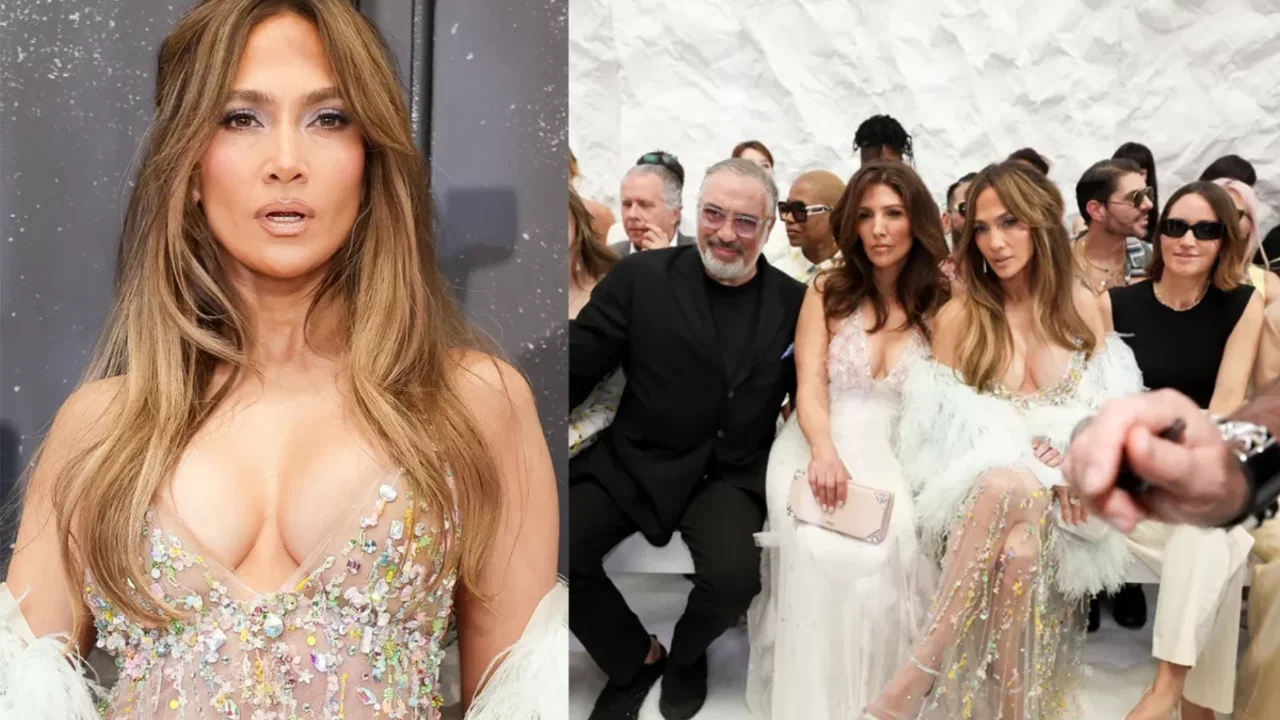 Jennifer Lopez Paris Moda Haftası'nda büyüledi: Cesur tarzına kardeşi Lynda Lopez de eşlik etti