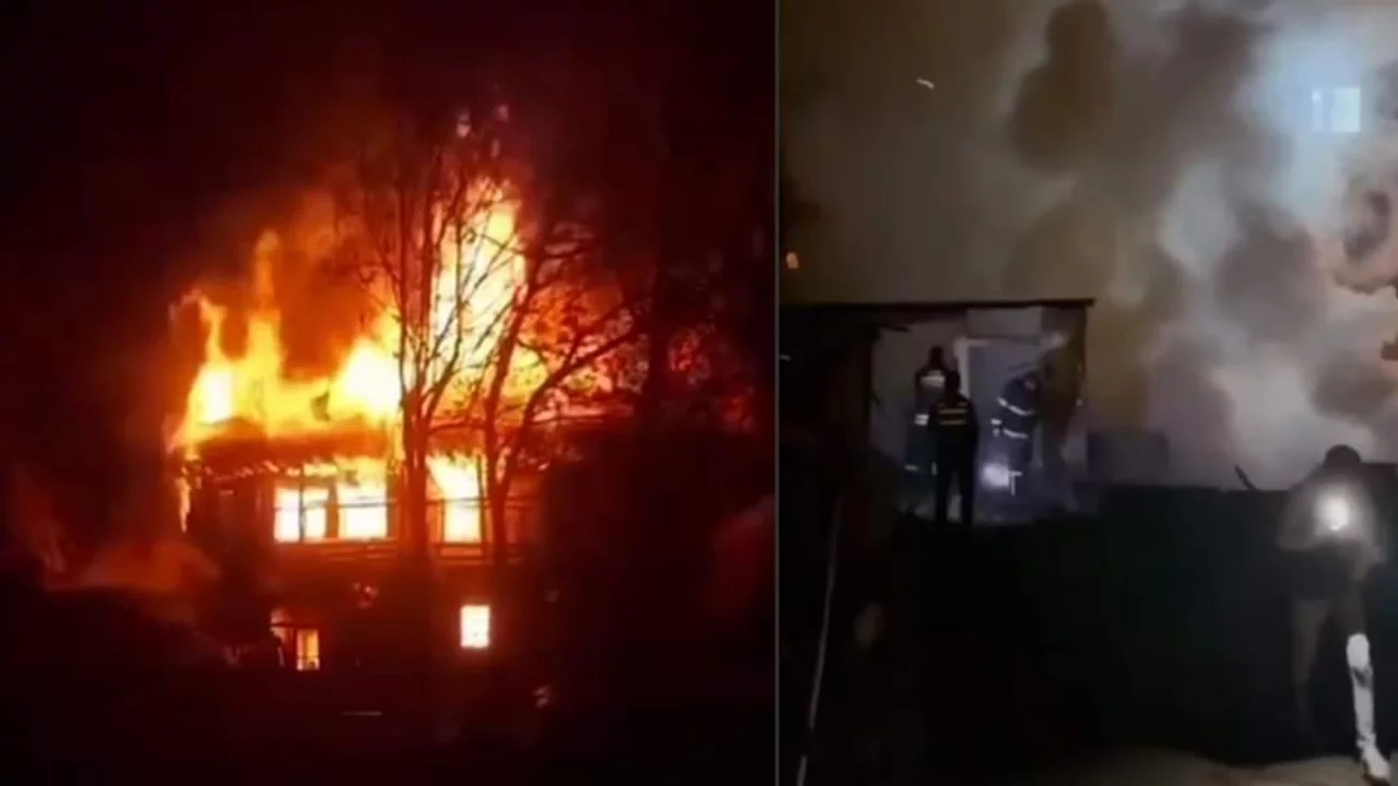 Rize'de gece yarısı korkutan yangın! M&uuml;stakil ev alevlere teslim oldu