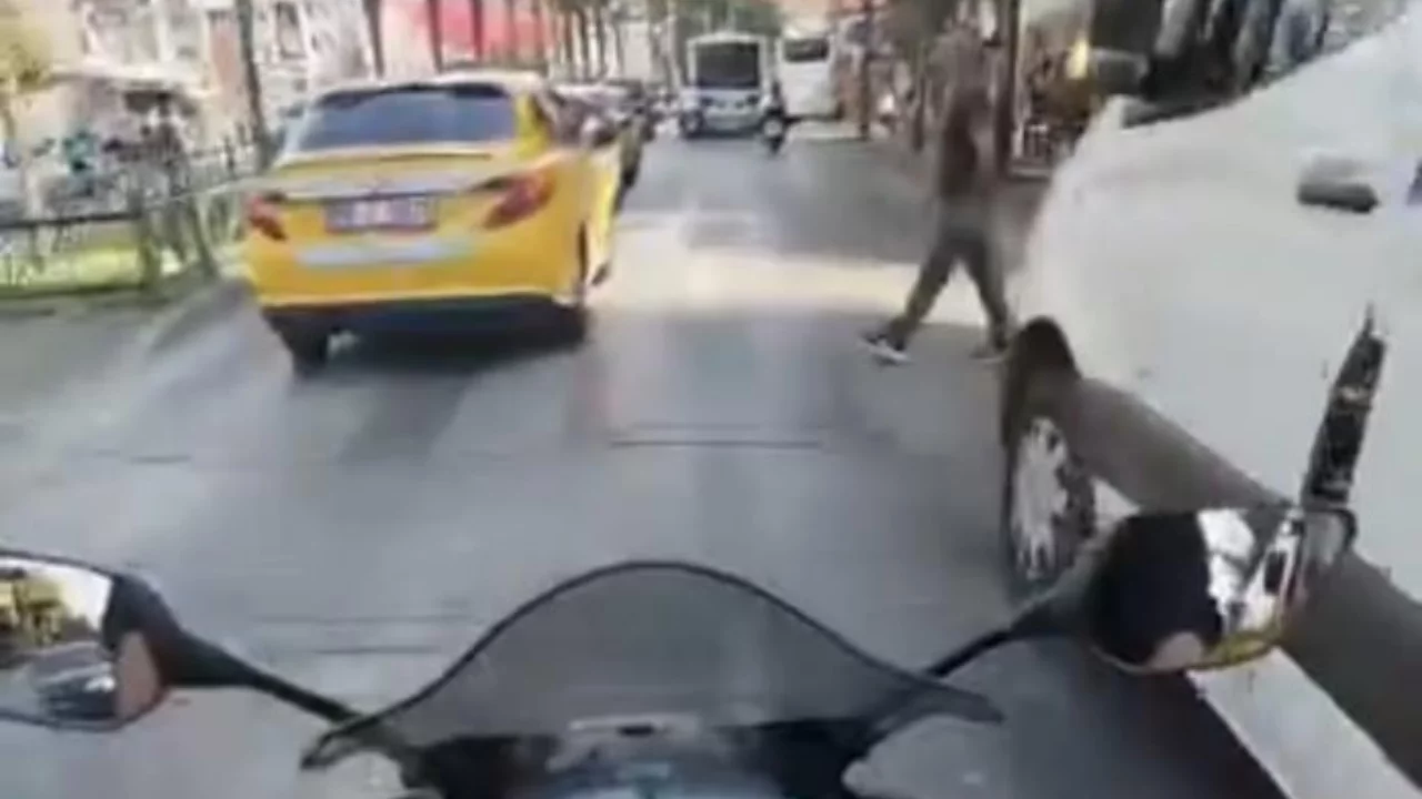 Bursa'da korkutan kaza! Kask kamerası her şeyi kaydetti