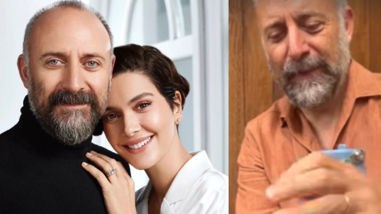 Berg&uuml;zar Korel'den Halit Ergen&ccedil; paylaşımı g&uuml;ld&uuml;rd&uuml;! "Her yere litrelerce sıvıyla gidiyoruz"