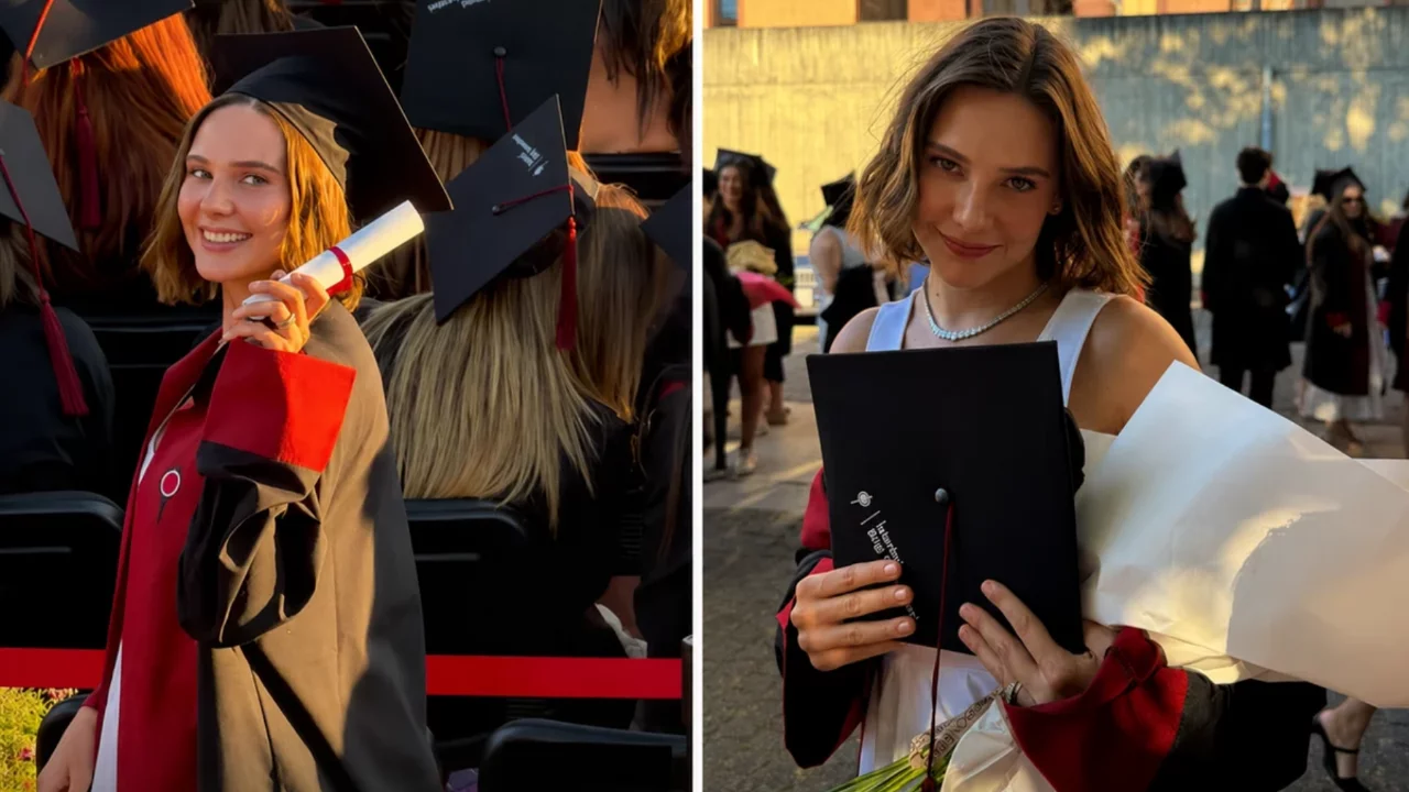 Alina Boz'dan gururlandıran başarı! &Uuml;nl&uuml; oyuncu &uuml;niversiteden mezun oldu