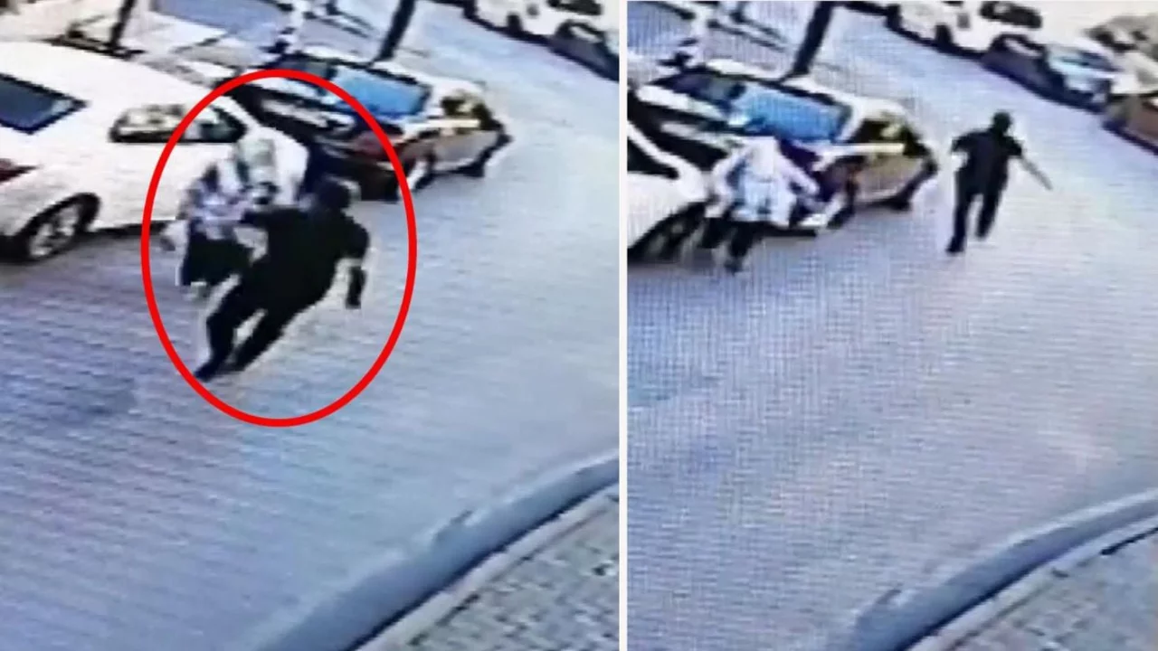 Skandal anlar kamerada! Arkadan yaklaştı, kadına dehşeti yaşatıp ka&ccedil;tı