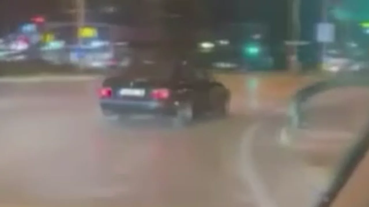 Bursa'da drift atan s&uuml;r&uuml;c&uuml;ye dev ceza!