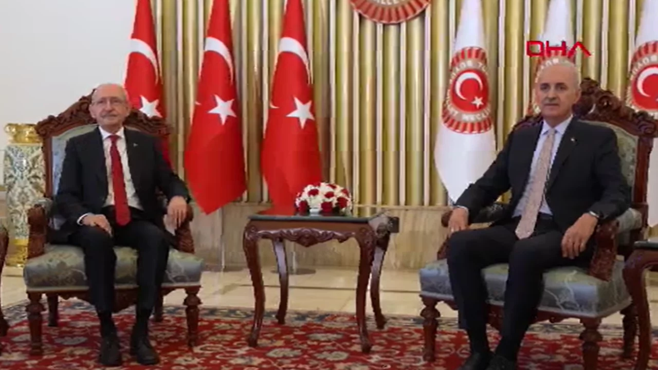TBMM'de kritik zirve! Numan Kurtulmuş ile Kemal Kılı&ccedil;daroğlu bir araya geldi