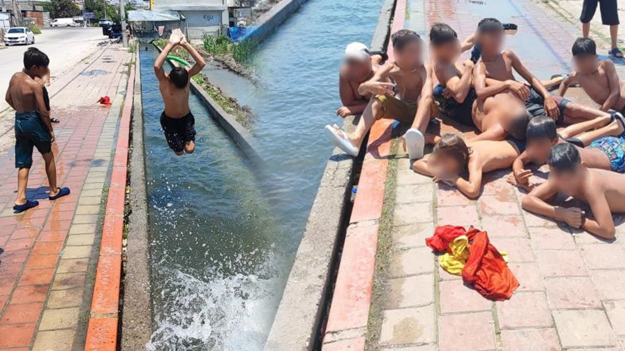 Kaldırımlar plaja döndü! "Burası daha az tehlikeli" deyip oraya koştular! 