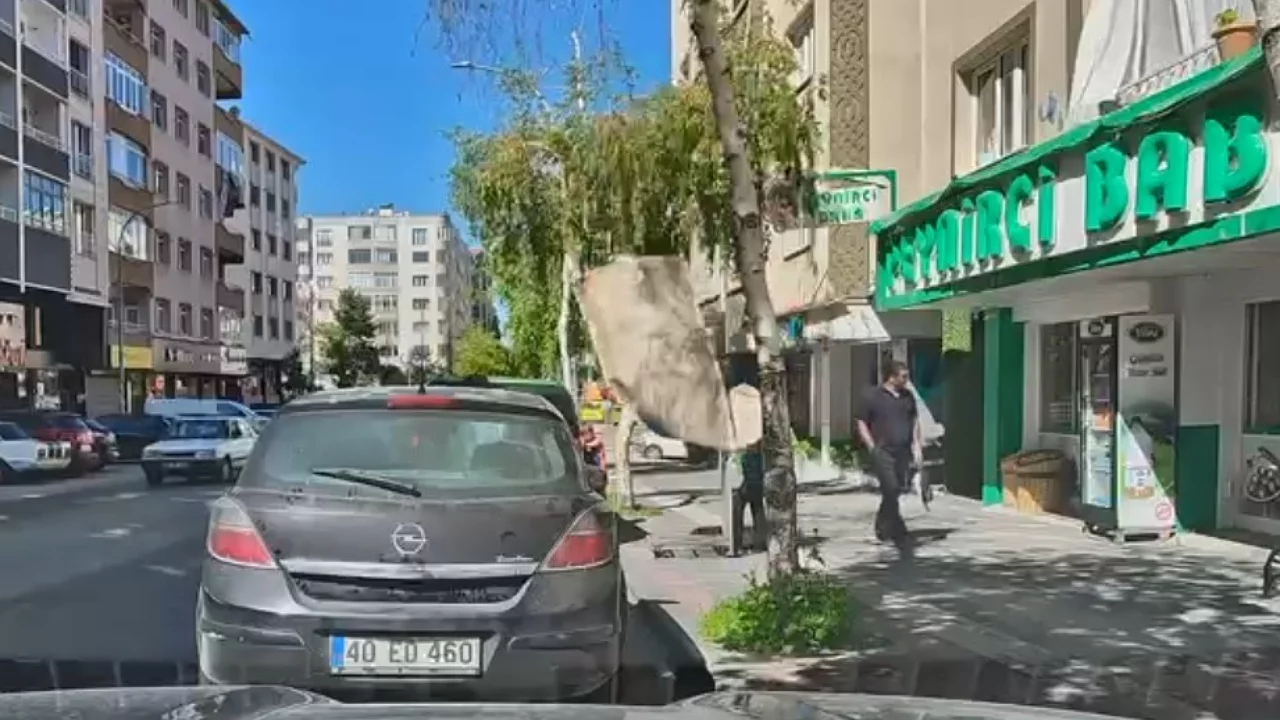 7. kattan düşen halı dehşeti! Mağaza çalışanının başına isabet etti