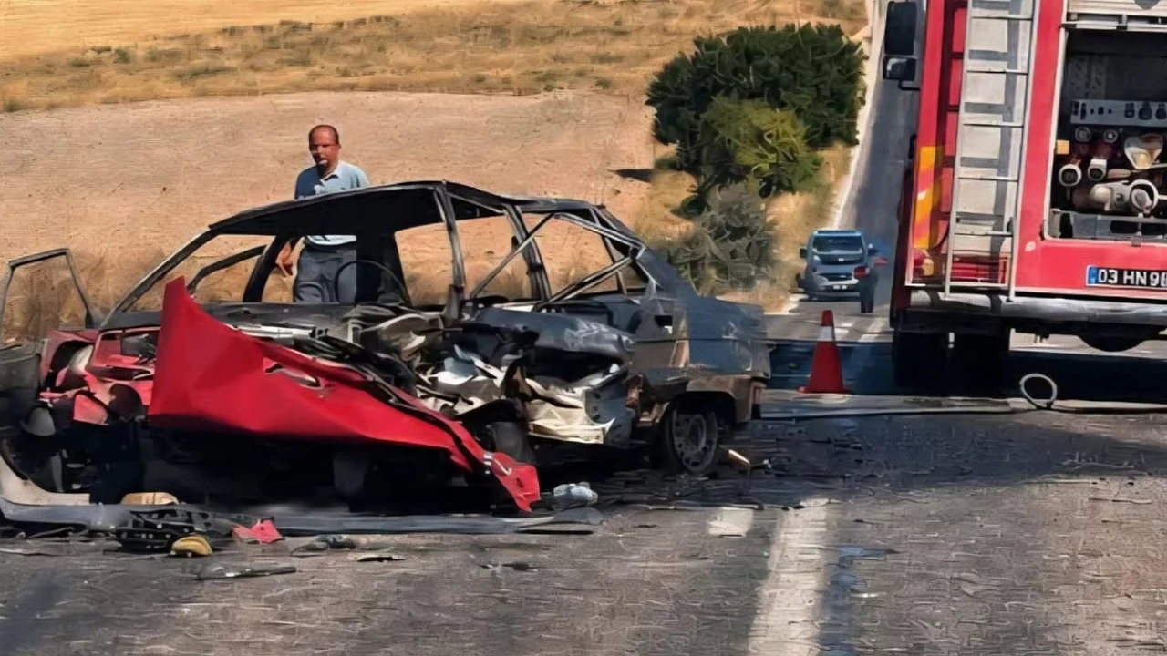 &Ccedil;arpışmanın ardından otomobil alev aldı, s&uuml;r&uuml;c&uuml; yaşamını yitirdi