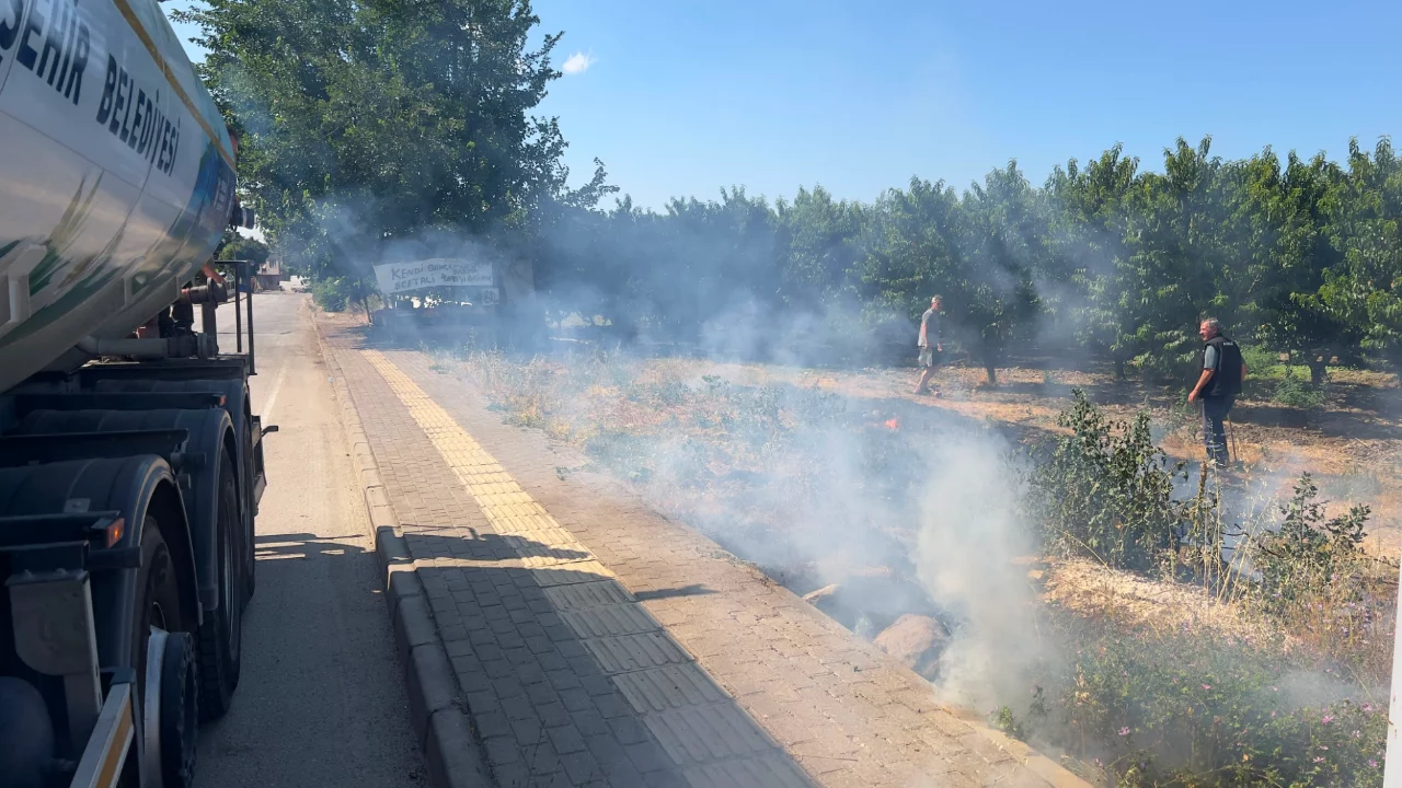 Bursa'da yol kenarına atılan sigara faciaya neden oluyordu!
