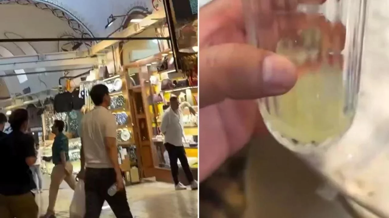 Kapalı&ccedil;arşı'da bir bardak limonataya &ouml;dediği paraya isyan etti!