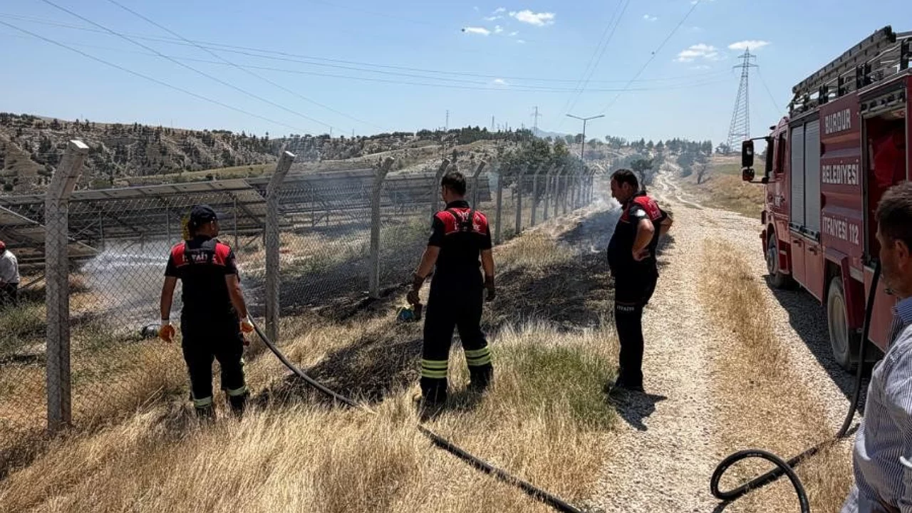 Trafo alev aldı, otluk alana sı&ccedil;radı