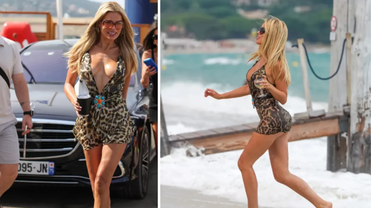 Ünlü model kumsalda koşarken zor anlar yaşadı! Firikik vermekten kurtulamadı
