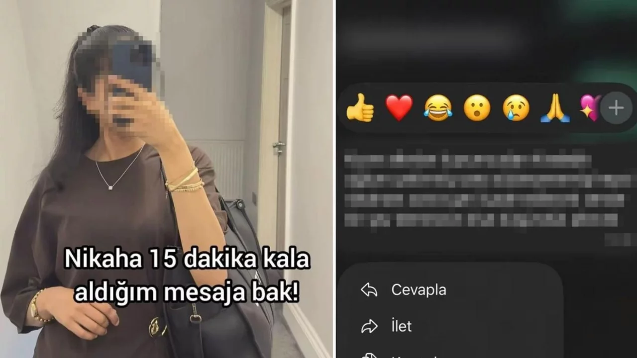 Nikahına 15 dakika kala kayınpederinden gelen mesajla şoke oldu!